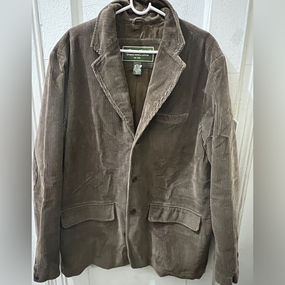 Classic Eddie Bauer Brown Lightweight corduroy blazer Jacket mens Sz large - Picture 10 of 13